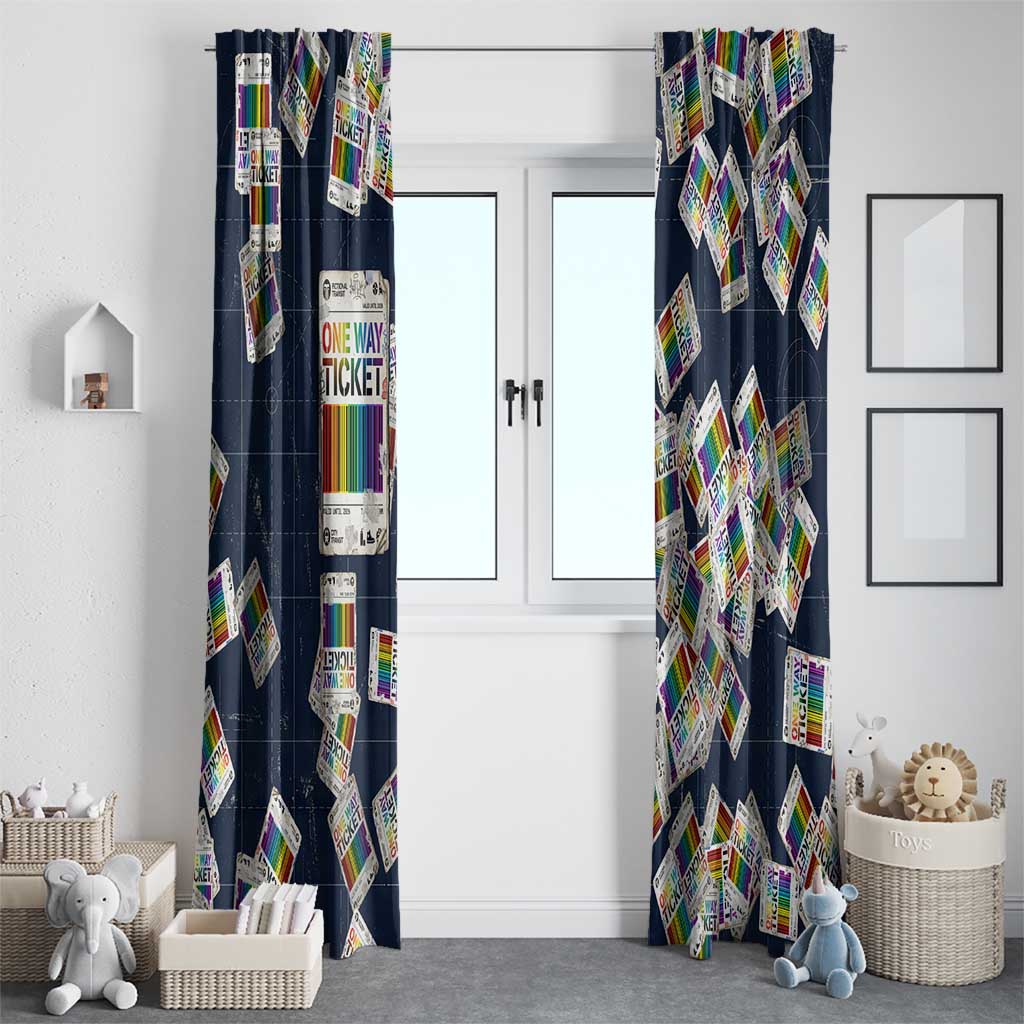 One Way Ticket Window Curtain Your Journey, Your Path, No Wrong Turns