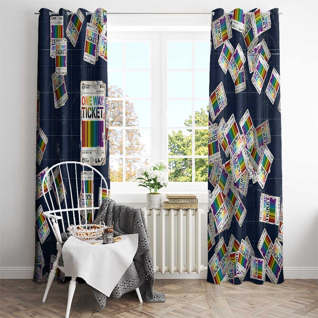One Way Ticket Window Curtain Your Journey, Your Path, No Wrong Turns