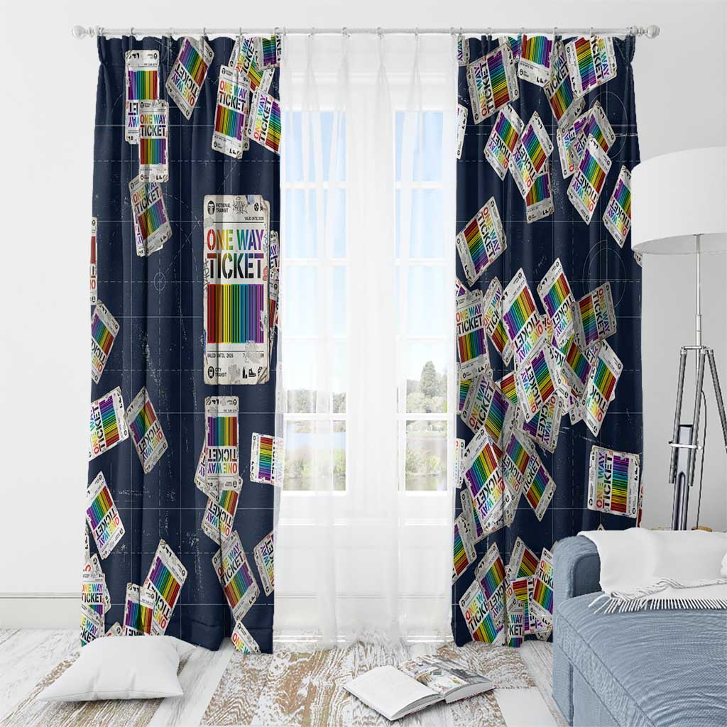 One Way Ticket Window Curtain Your Journey, Your Path, No Wrong Turns