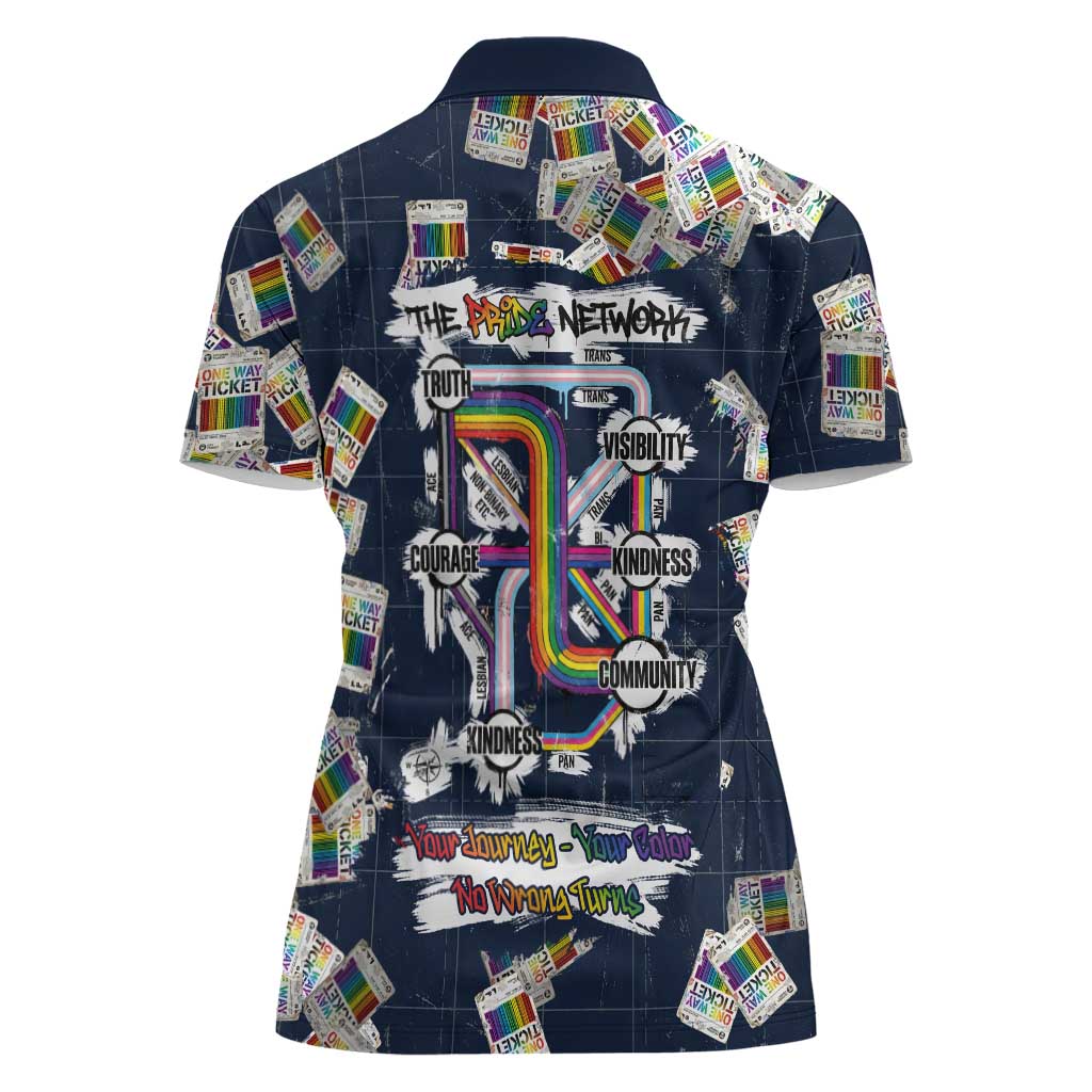 One Way Ticket Women Polo Shirt Your Journey, Your Path, No Wrong Turns
