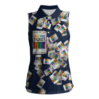 One Way Ticket Women Sleeveless Polo Shirt Your Journey, Your Path, No Wrong Turns