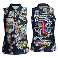One Way Ticket Women Sleeveless Polo Shirt Your Journey, Your Path, No Wrong Turns