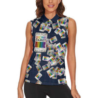 One Way Ticket Women Sleeveless Polo Shirt Your Journey, Your Path, No Wrong Turns