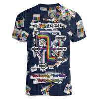 One Way Ticket Women V-Neck T-Shirt Your Journey, Your Path, No Wrong Turns