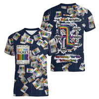 One Way Ticket Women V-Neck T-Shirt Your Journey, Your Path, No Wrong Turns