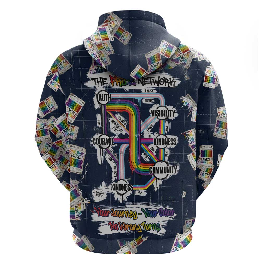 One Way Ticket Zip Hoodie Your Journey, Your Path, No Wrong Turns