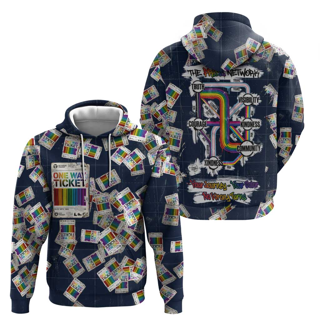 One Way Ticket Zip Hoodie Your Journey, Your Path, No Wrong Turns