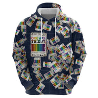 One Way Ticket Zip Hoodie Your Journey, Your Path, No Wrong Turns