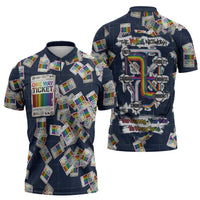 One Way Ticket Zipper Polo Shirt Your Journey, Your Path, No Wrong Turns