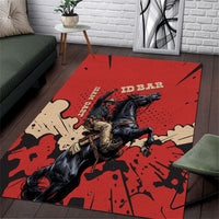 Isom Dart Black Cowboy Area Rug Wild West Outlaw Vintage Comic Art