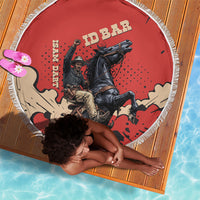 Isom Dart Black Cowboy Beach Blanket Wild West Outlaw Vintage Comic Art