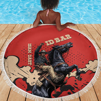 Isom Dart Black Cowboy Beach Blanket Wild West Outlaw Vintage Comic Art