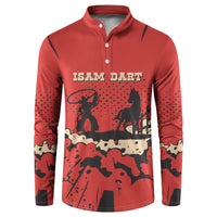 Isom Dart Black Cowboy Button Sweatshirt Wild West Outlaw Vintage Comic Art