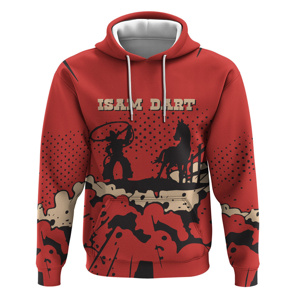 Isom Dart Black Cowboy Hoodie Wild West Outlaw Vintage Comic Art