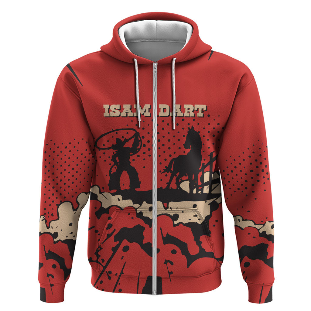 Isom Dart Black Cowboy Hoodie Wild West Outlaw Vintage Comic Art