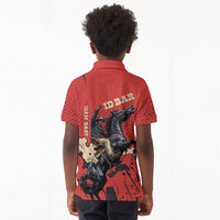 Isom Dart Black Cowboy Kid Polo Shirt Wild West Outlaw Vintage Comic Art
