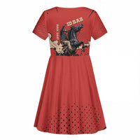 Isom Dart Black Cowboy Kid Short Sleeve Dress Wild West Outlaw Vintage Comic Art