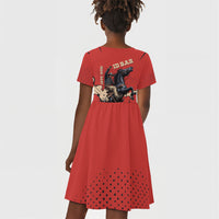 Isom Dart Black Cowboy Kid Short Sleeve Dress Wild West Outlaw Vintage Comic Art