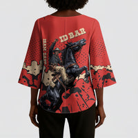 Isom Dart Black Cowboy Kimono Sleeve Blouse Wild West Outlaw Vintage Comic Art