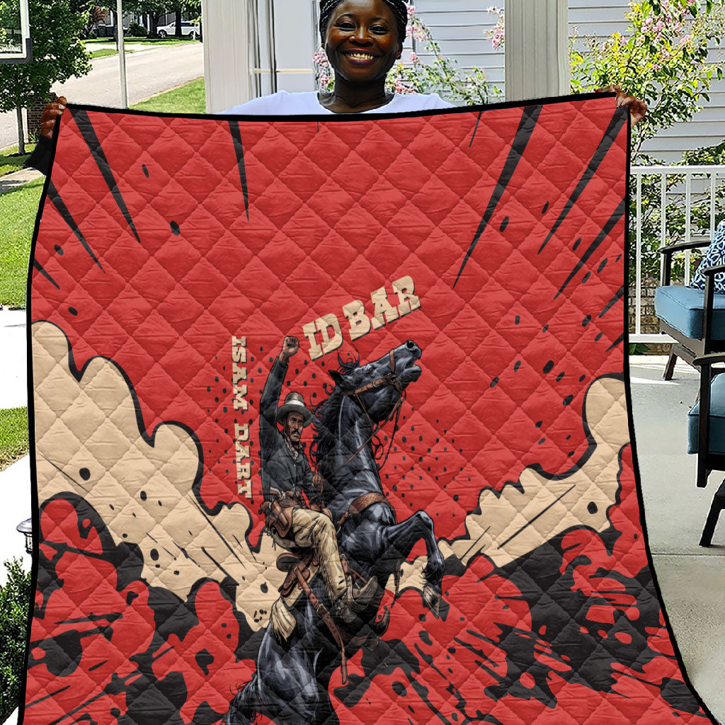 Isom Dart Black Cowboy Quilt Wild West Outlaw Vintage Comic Art