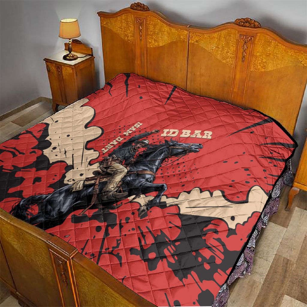 Isom Dart Black Cowboy Quilt Wild West Outlaw Vintage Comic Art