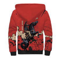 Isom Dart Black Cowboy Sherpa Hoodie Wild West Outlaw Vintage Comic Art
