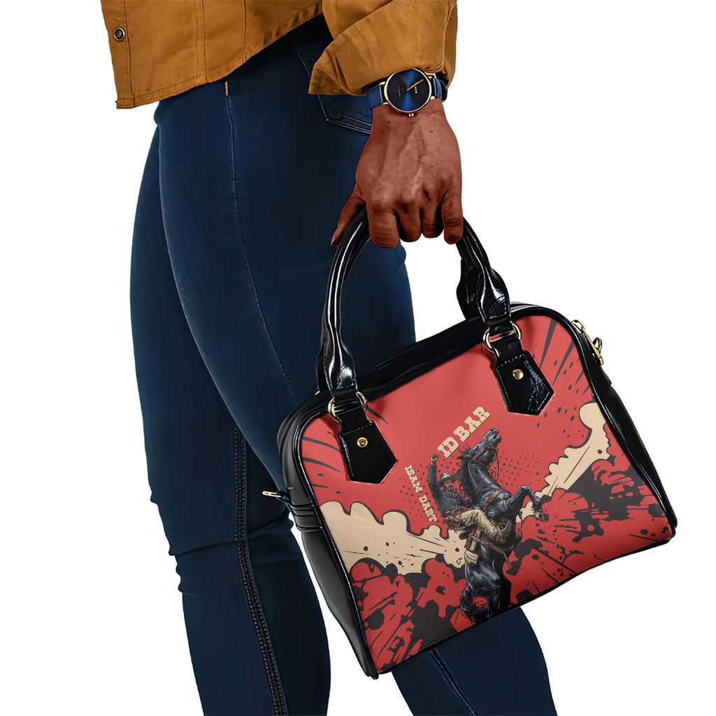 Isom Dart Black Cowboy Shoulder Handbag Wild West Outlaw Vintage Comic Art