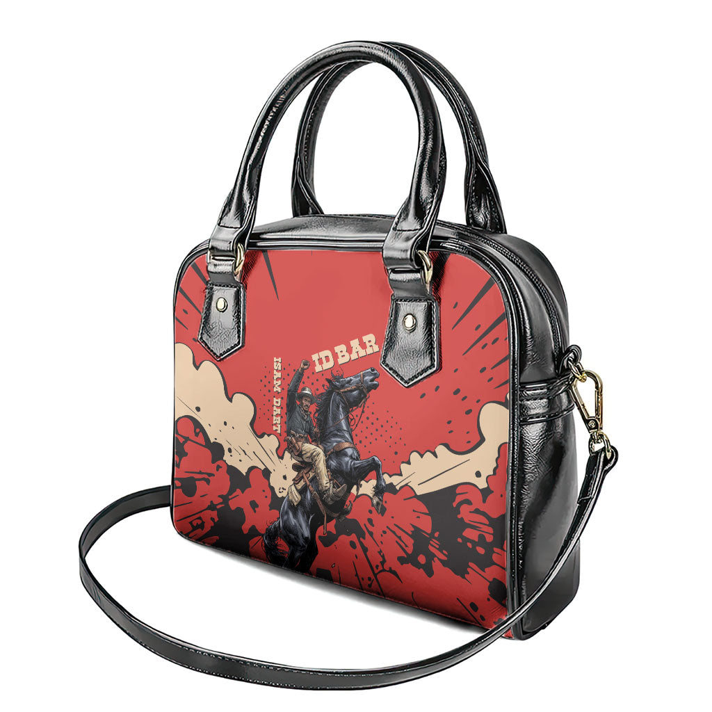 Isom Dart Black Cowboy Shoulder Handbag Wild West Outlaw Vintage Comic Art