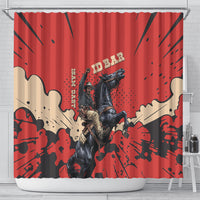 Isom Dart Black Cowboy Shower Curtain Wild West Outlaw Vintage Comic Art