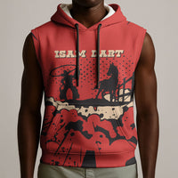 Isom Dart Black Cowboy Sleeveless Hoodie Wild West Outlaw Vintage Comic Art