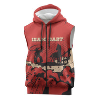 Isom Dart Black Cowboy Sleeveless Zip Hoodie Wild West Outlaw Vintage Comic Art