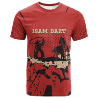 Isom Dart Black Cowboy T shirt Wild West Outlaw Vintage Comic Art