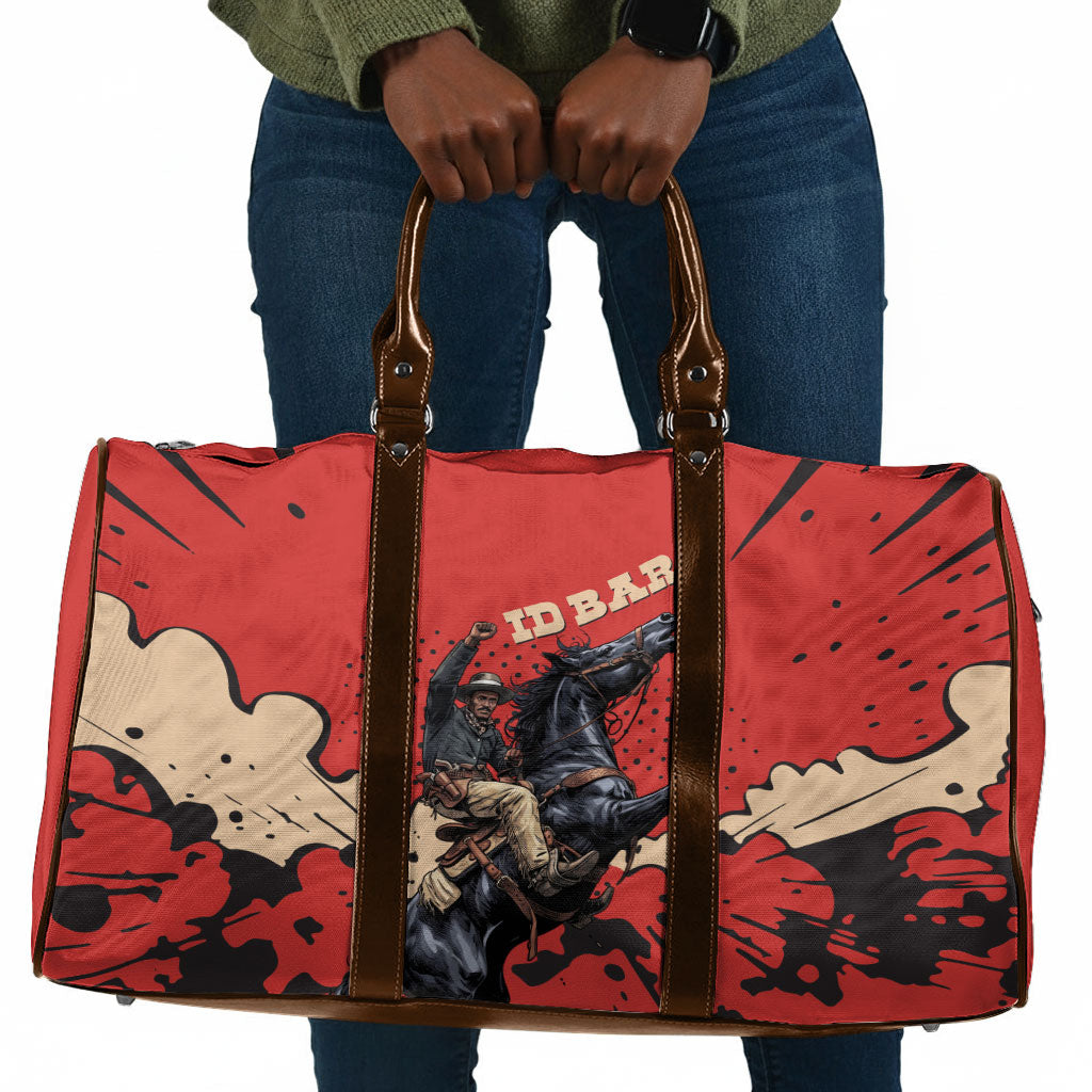 Isom Dart Black Cowboy Travel Bag Wild West Outlaw Vintage Comic Art