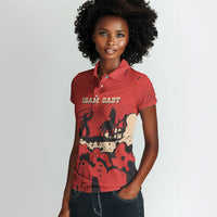 Isom Dart Black Cowboy Women Polo Shirt Wild West Outlaw Vintage Comic Art