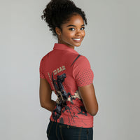 Isom Dart Black Cowboy Women Polo Shirt Wild West Outlaw Vintage Comic Art