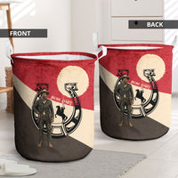 Isom Dart Legend Of The West Laundry Basket Vintage Horseshoe Western