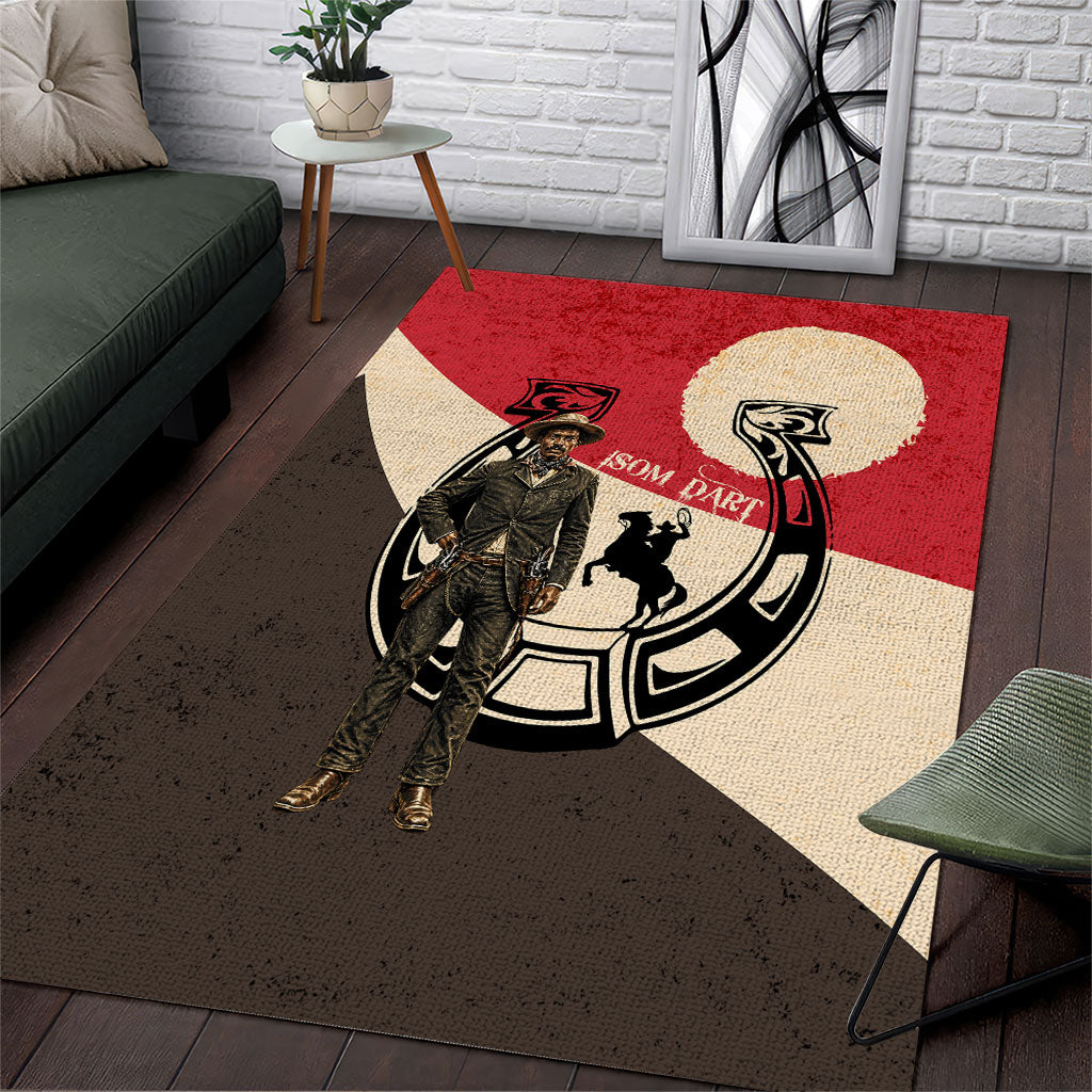 Isom Dart Legend Of The West Area Rug Vintage Horseshoe Western