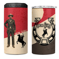 Isom Dart Legend Of The West 4 in 1 Can Cooler Tumbler Vintage Horseshoe Western