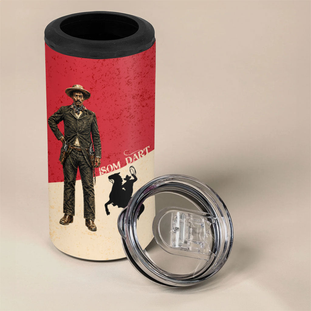 Isom Dart Legend Of The West 4 in 1 Can Cooler Tumbler Vintage Horseshoe Western