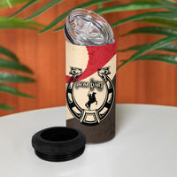 Isom Dart Legend Of The West 4 in 1 Can Cooler Tumbler Vintage Horseshoe Western