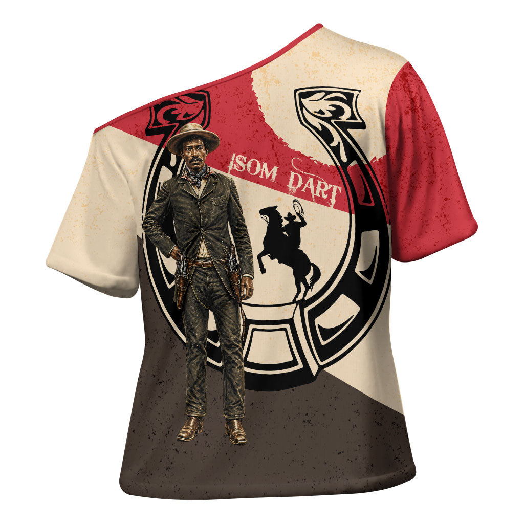 Isom Dart Legend Of The West Cross Shoulder Shirt Vintage Horseshoe Western