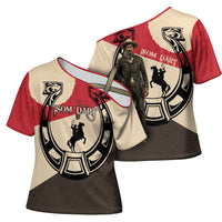 Isom Dart Legend Of The West Cross Shoulder Shirt Vintage Horseshoe Western