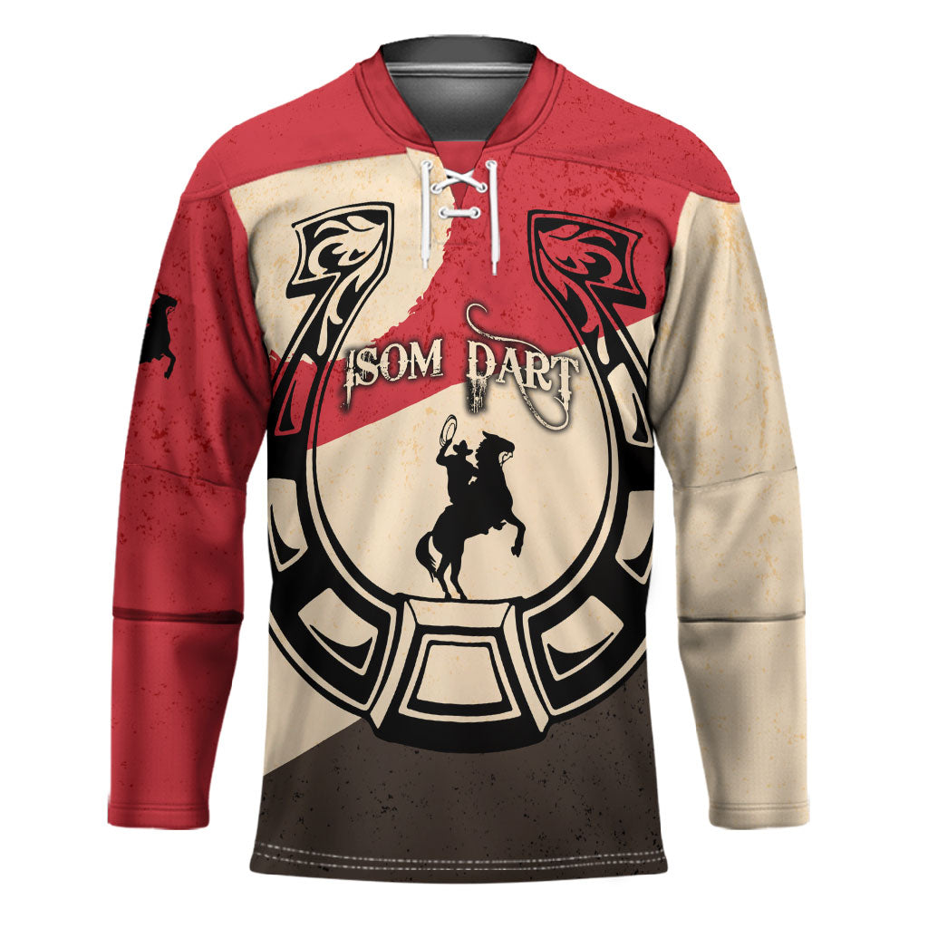 Isom Dart Legend Of The West Hockey Jersey Vintage Horseshoe Western