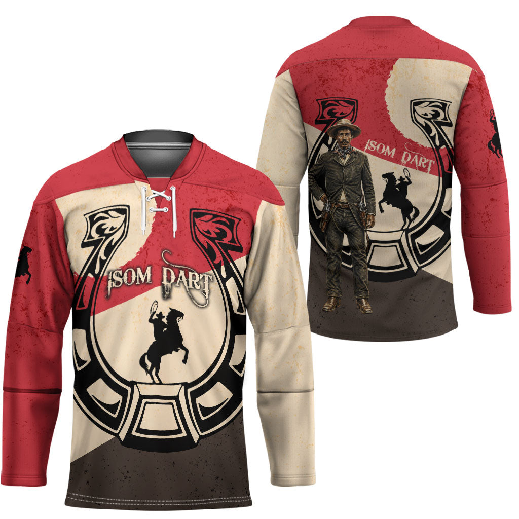 Isom Dart Legend Of The West Hockey Jersey Vintage Horseshoe Western