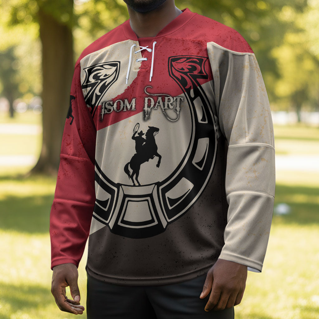 Isom Dart Legend Of The West Hockey Jersey Vintage Horseshoe Western
