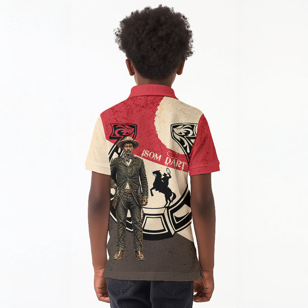 Isom Dart Legend Of The West Kid Polo Shirt Vintage Horseshoe Western
