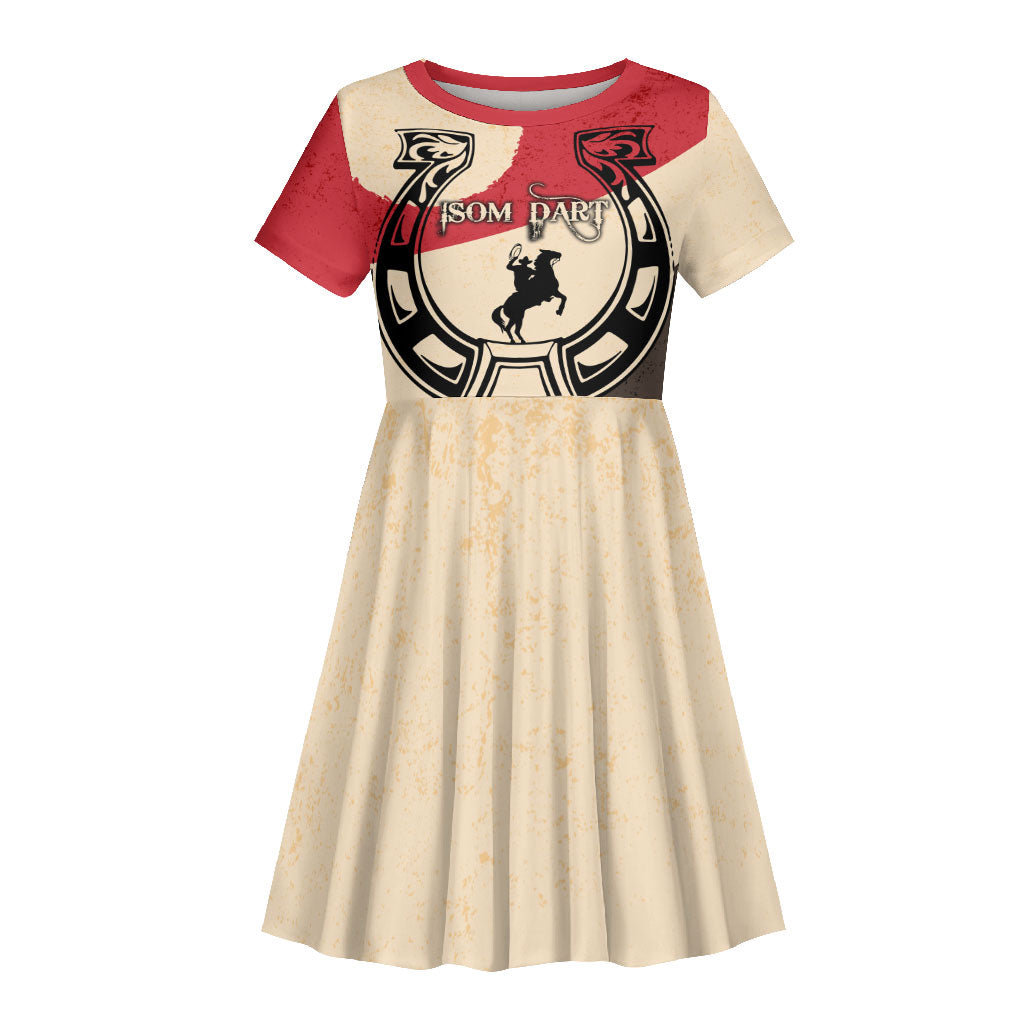 Isom Dart Legend Of The West Kid Short Sleeve Dress Vintage Horseshoe Western