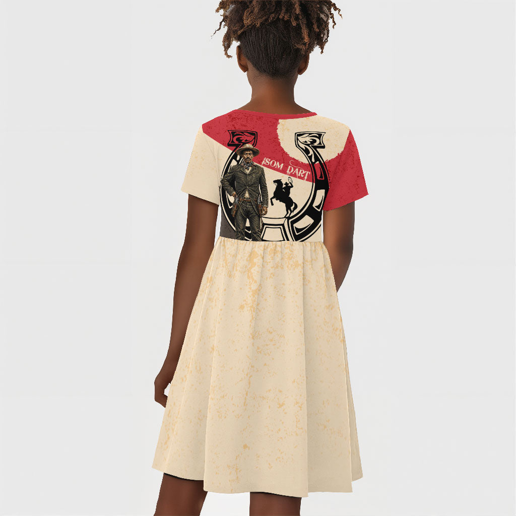 Isom Dart Legend Of The West Kid Short Sleeve Dress Vintage Horseshoe Western