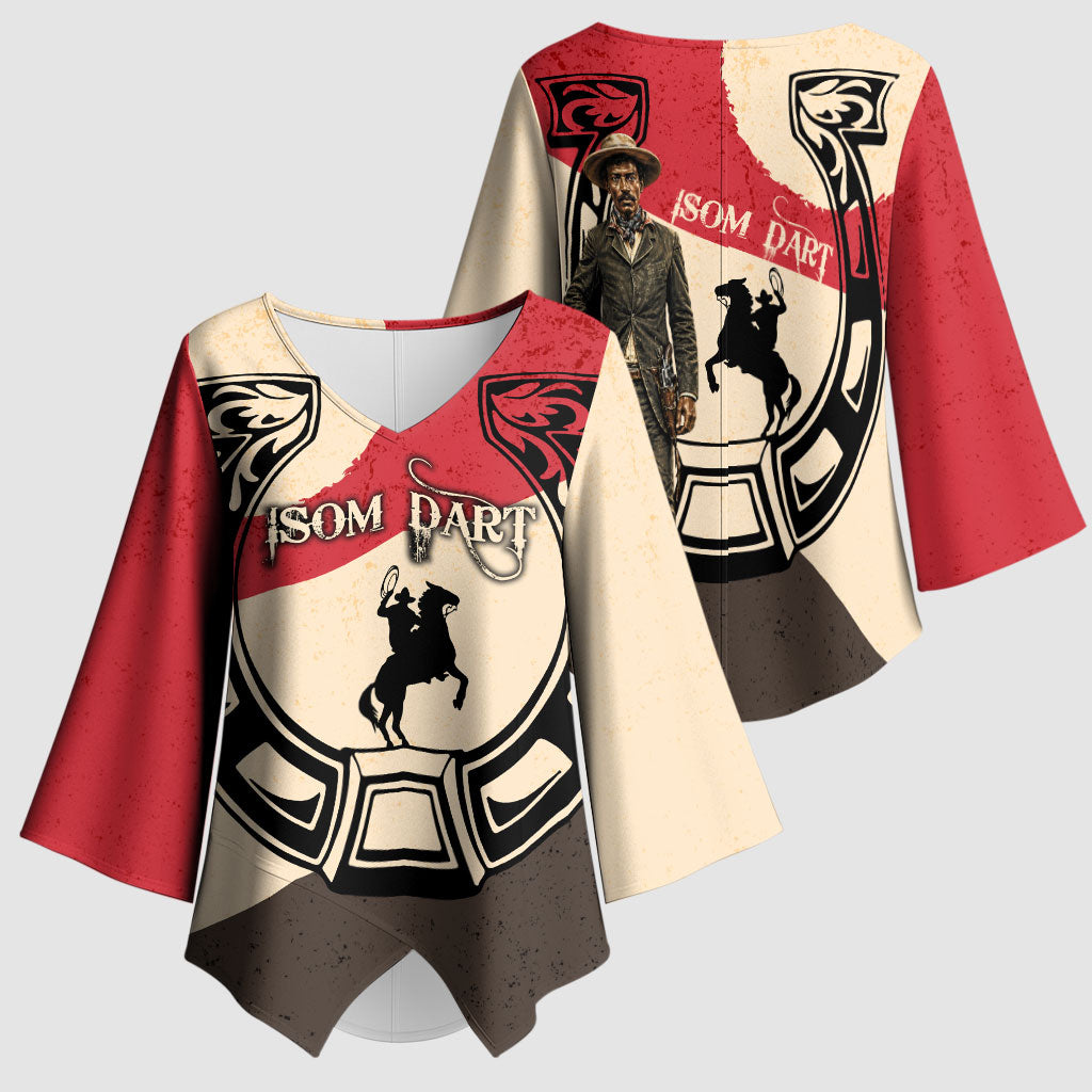 Isom Dart Legend Of The West Kimono Sleeve Blouse Vintage Horseshoe Western