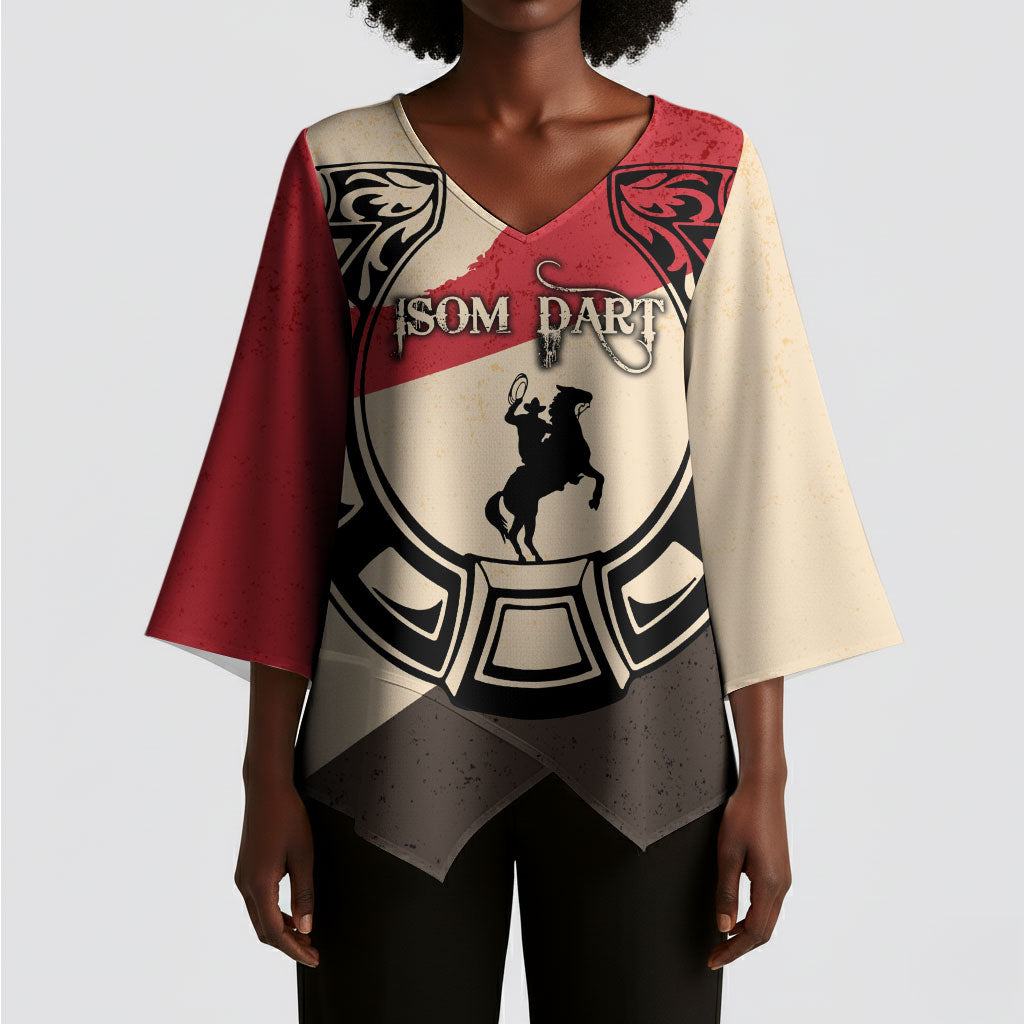 Isom Dart Legend Of The West Kimono Sleeve Blouse Vintage Horseshoe Western
